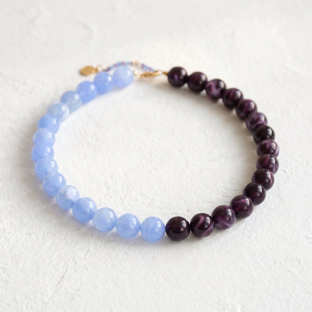 Chunky paarse kralenketting