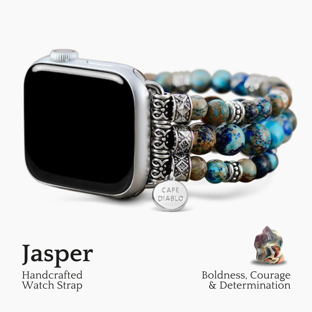 Imperial Jasper Stretch Apple Watch-bandje