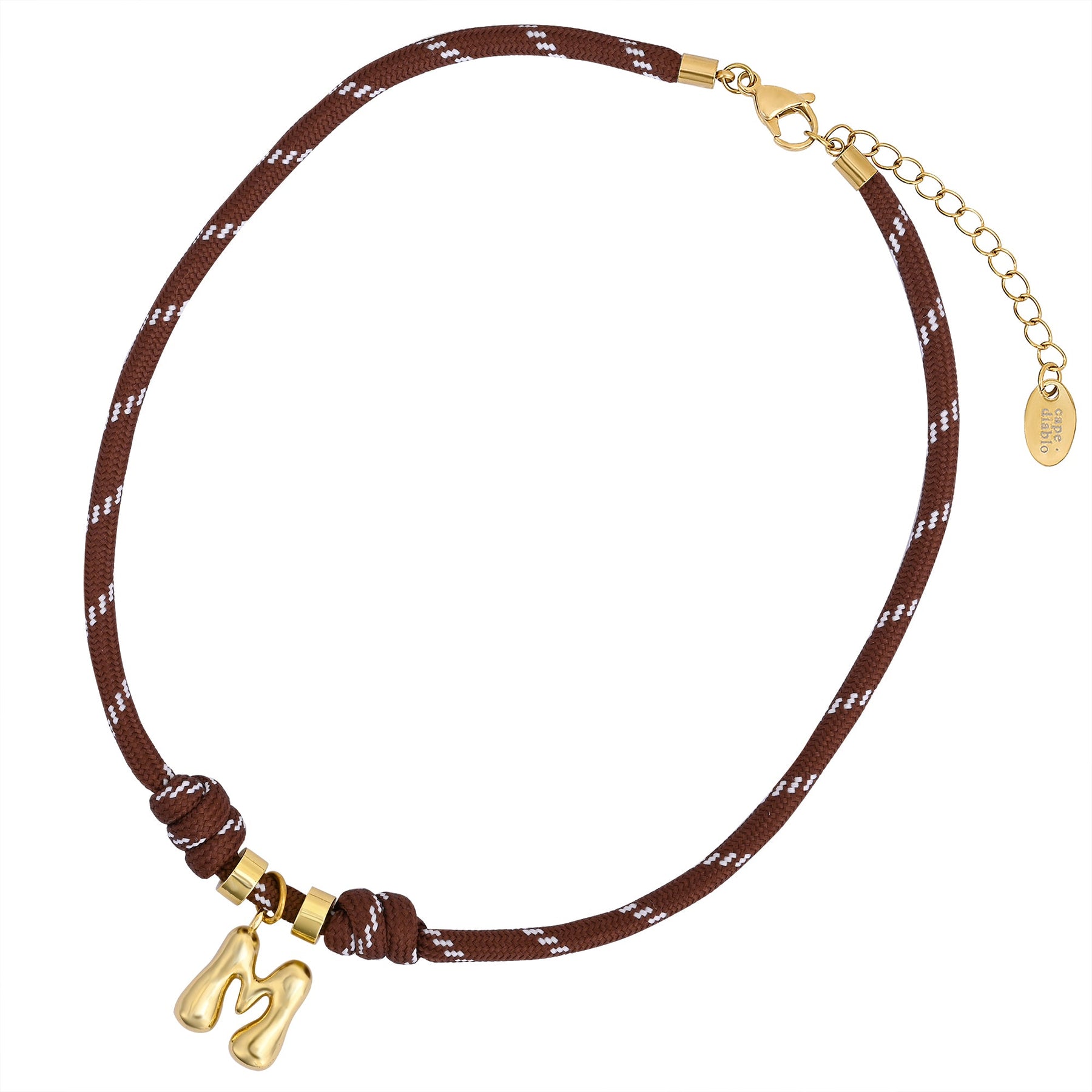 Gouden Bellenletter Touwketting