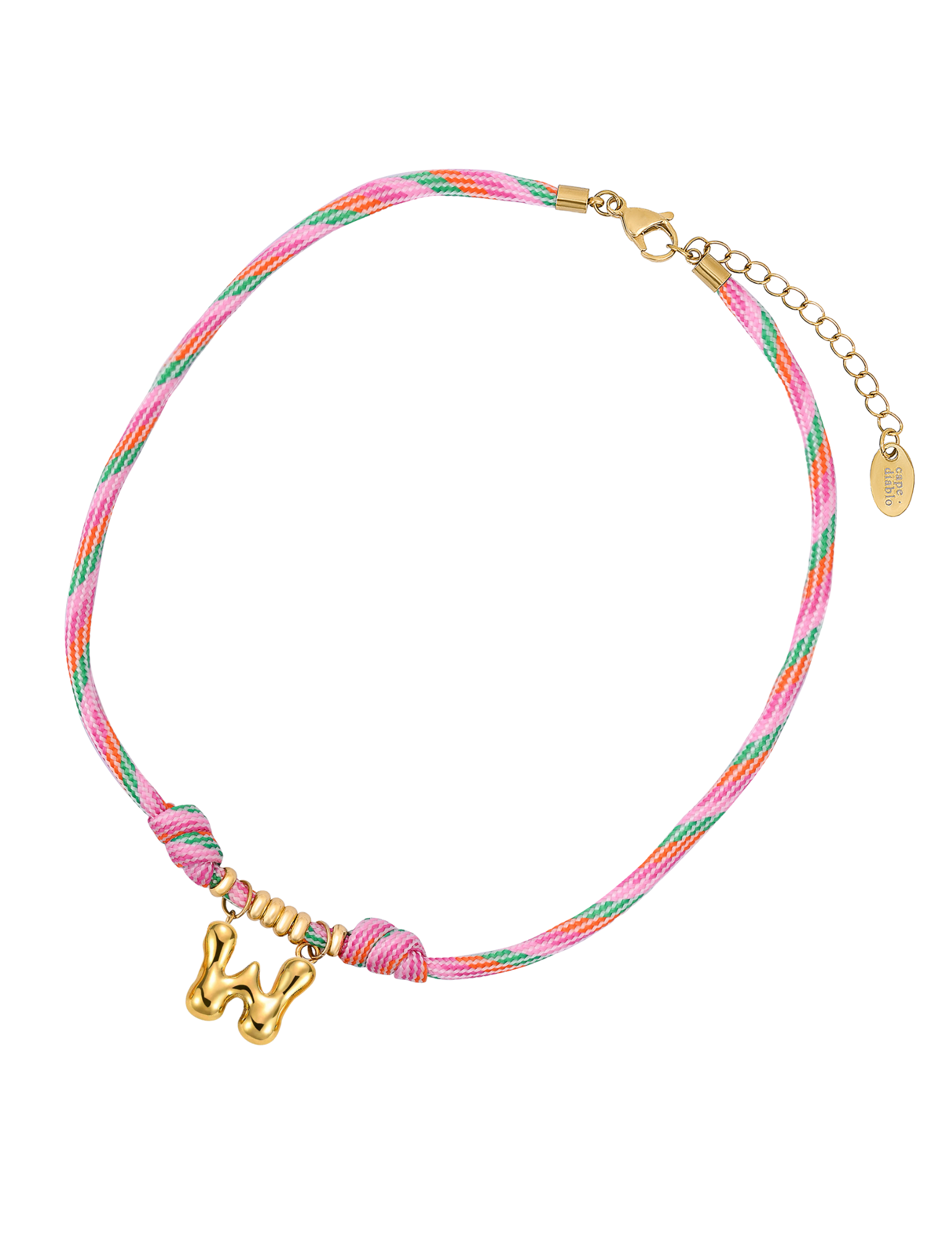 Gouden Bellenletter Touwketting