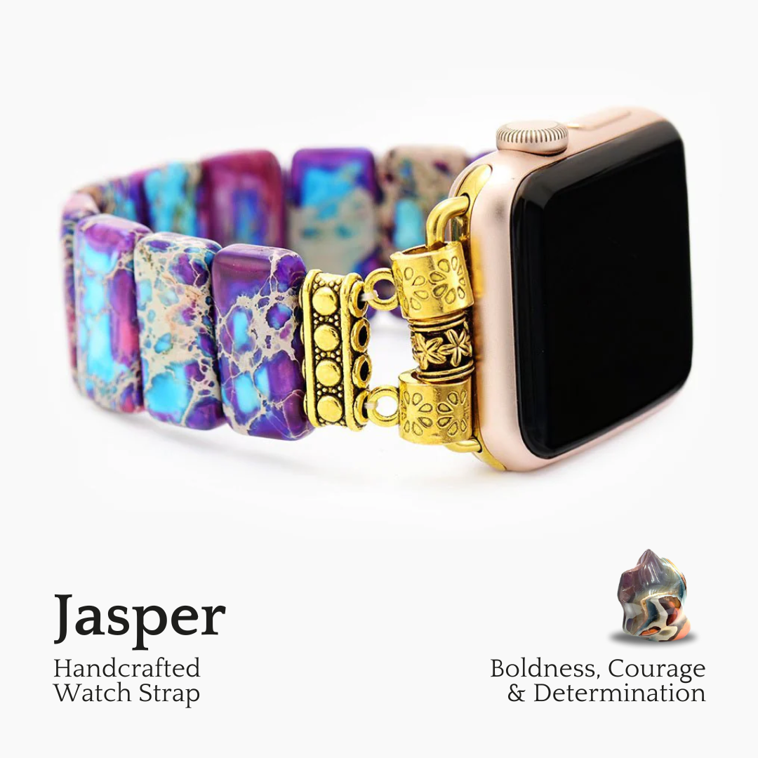 Majestueuze Tibetaanse Jasper Stretch Apple Watch-band
