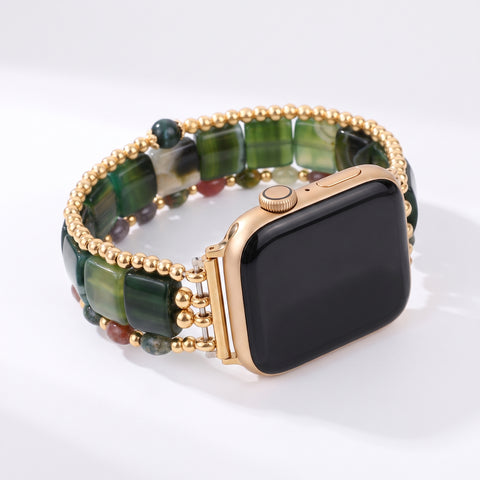 Wild Grace Agaat Rekbare Apple Watch Band