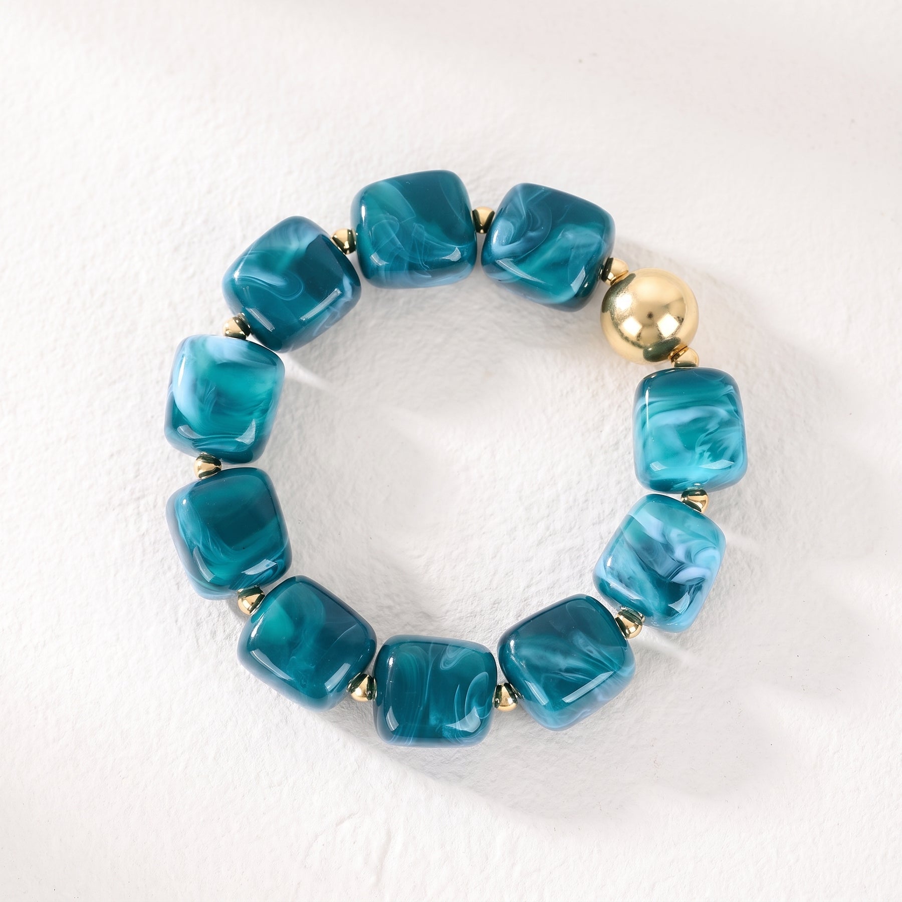 Smaragdgroene chunky armband