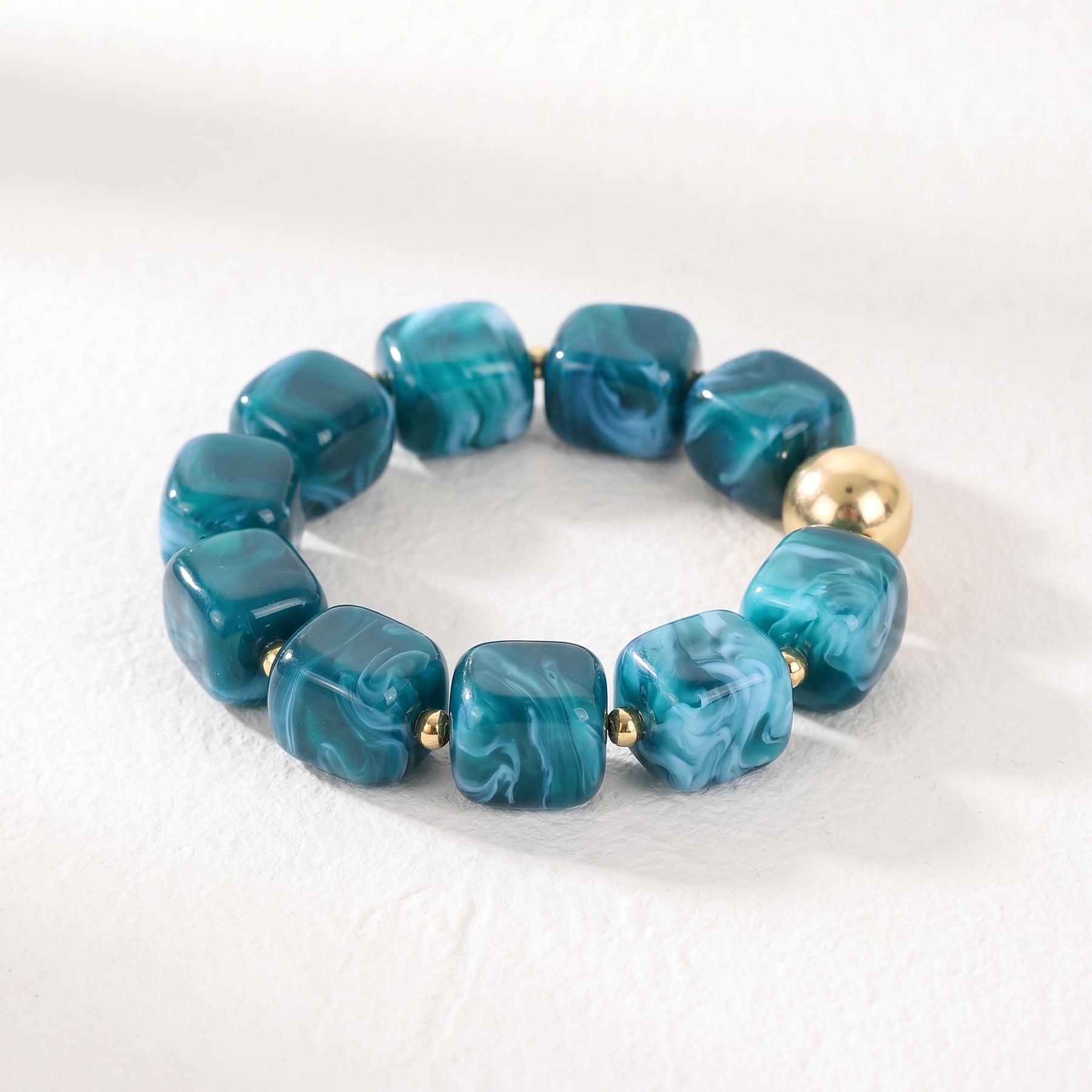 Smaragdgroene chunky armband