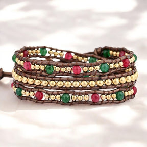 Vrolijk Kerstfeest Hart Wikkel Armband