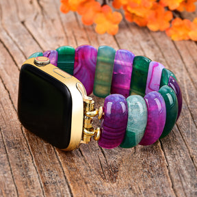 Bohemian Jewel Agate Stretch Apple Watch Band