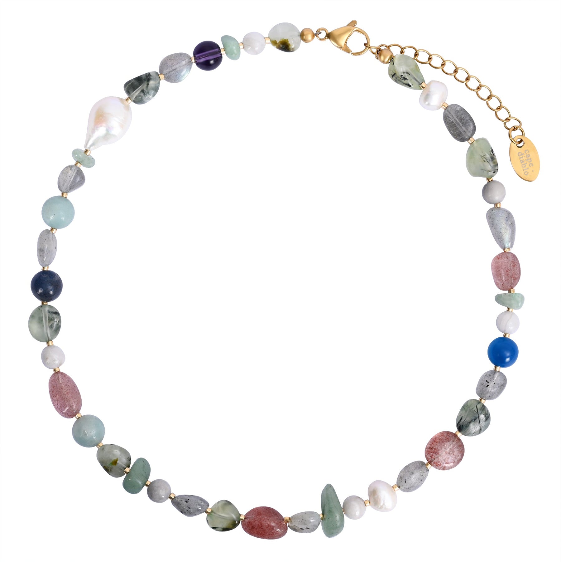 Etherische Gloed Steen Ketting