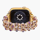 Gouden Sereniteit Edelsteen Gevlochten Apple Watch Band