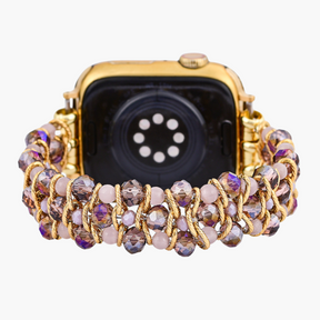 Gouden Sereniteit Gem Vlecht Apple Watch Band