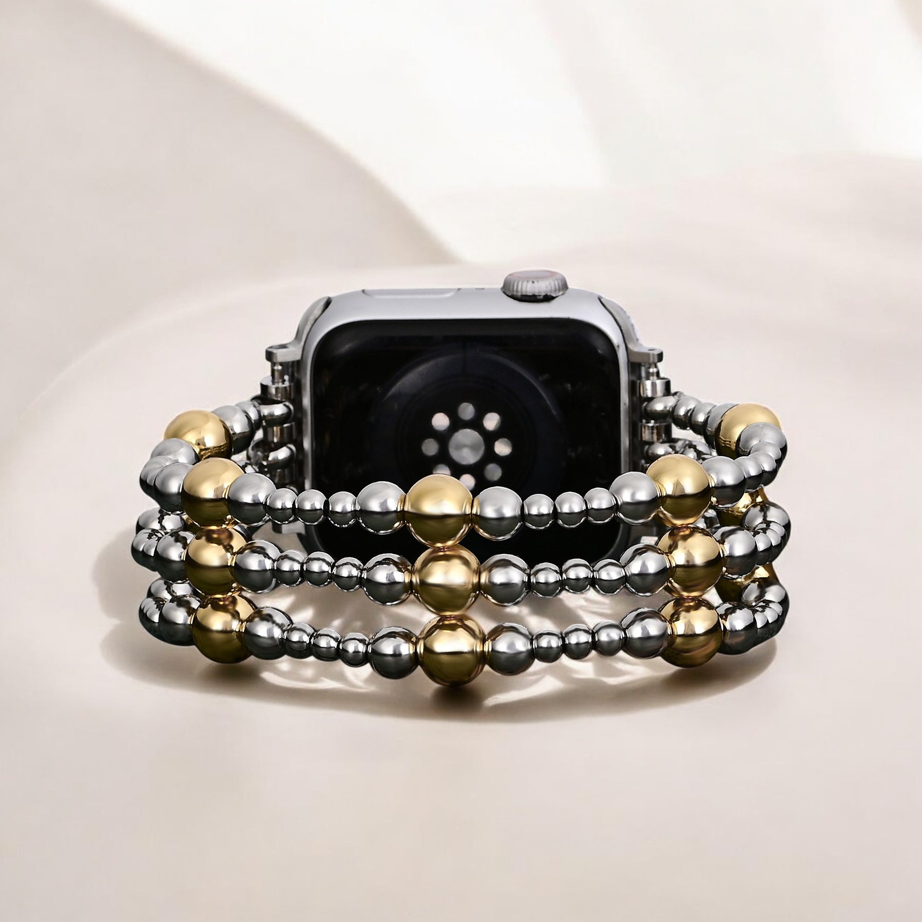 Zilveren Ember Stretch Apple Watch-band