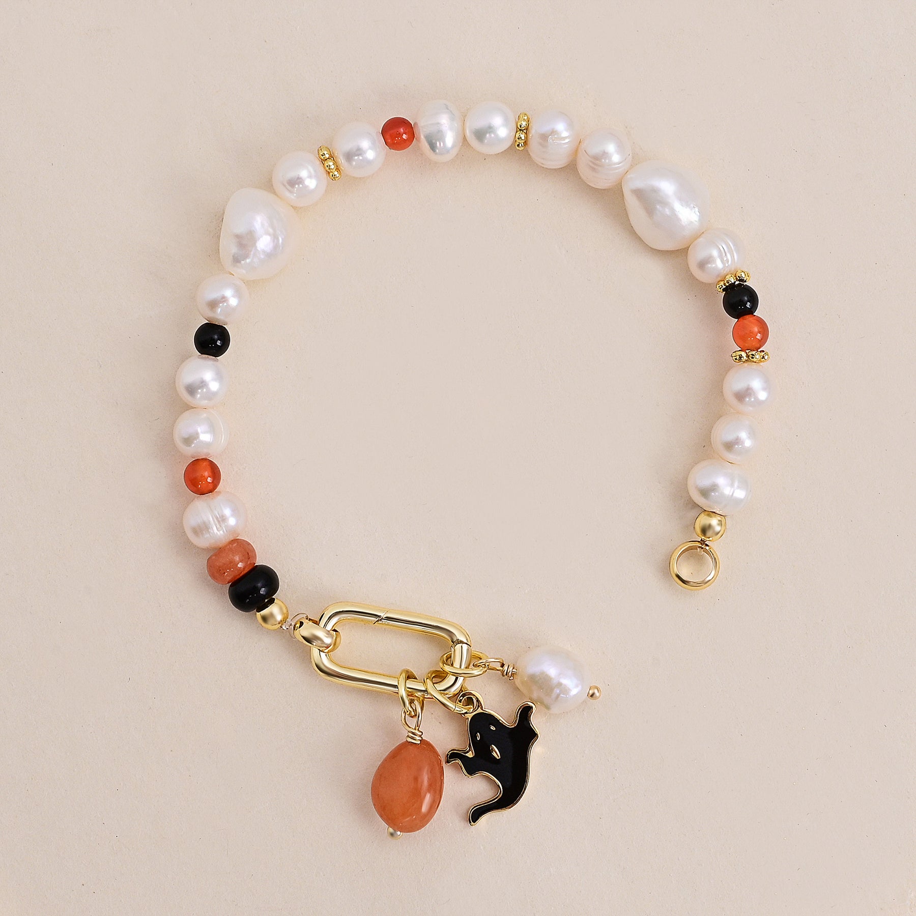 Kerst Gloed Parel Armband