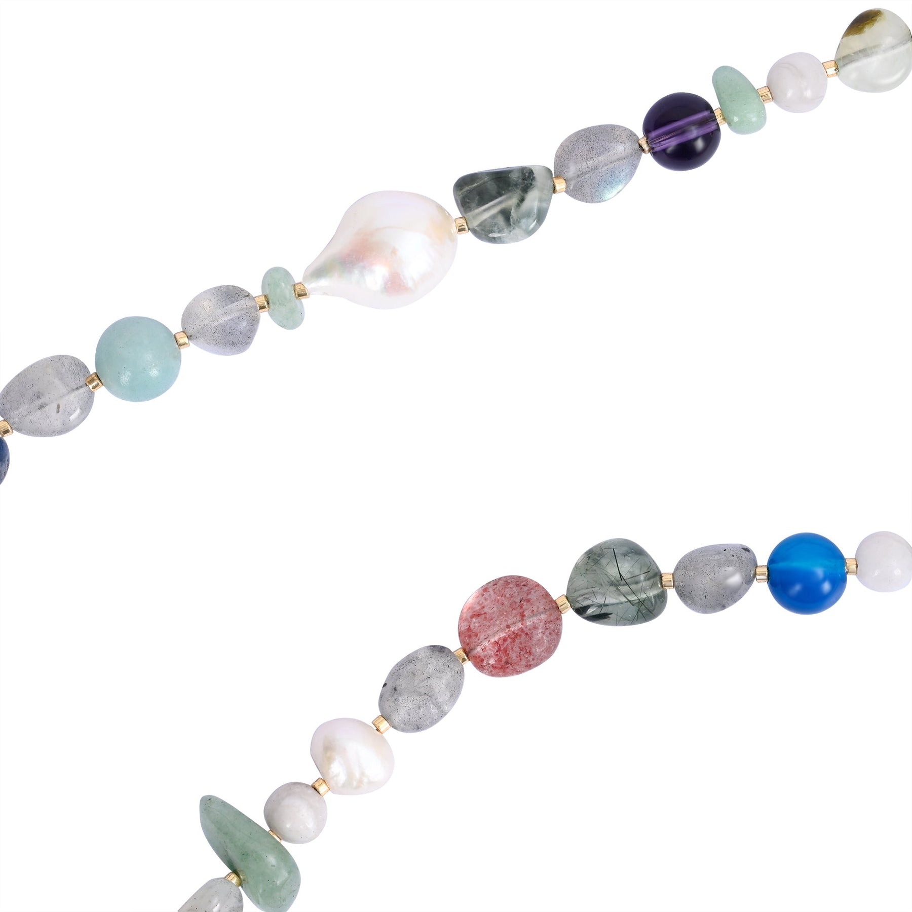 Etherische Gloed Steen Ketting