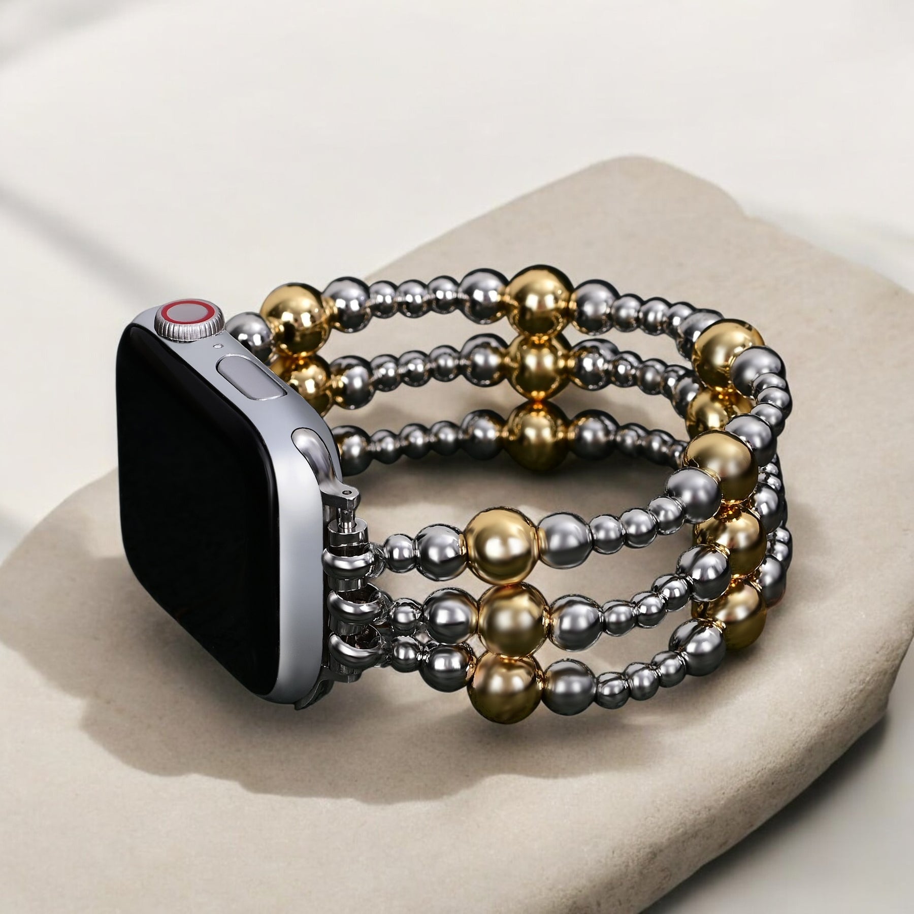Zilveren Ember Stretch Apple Watch-band