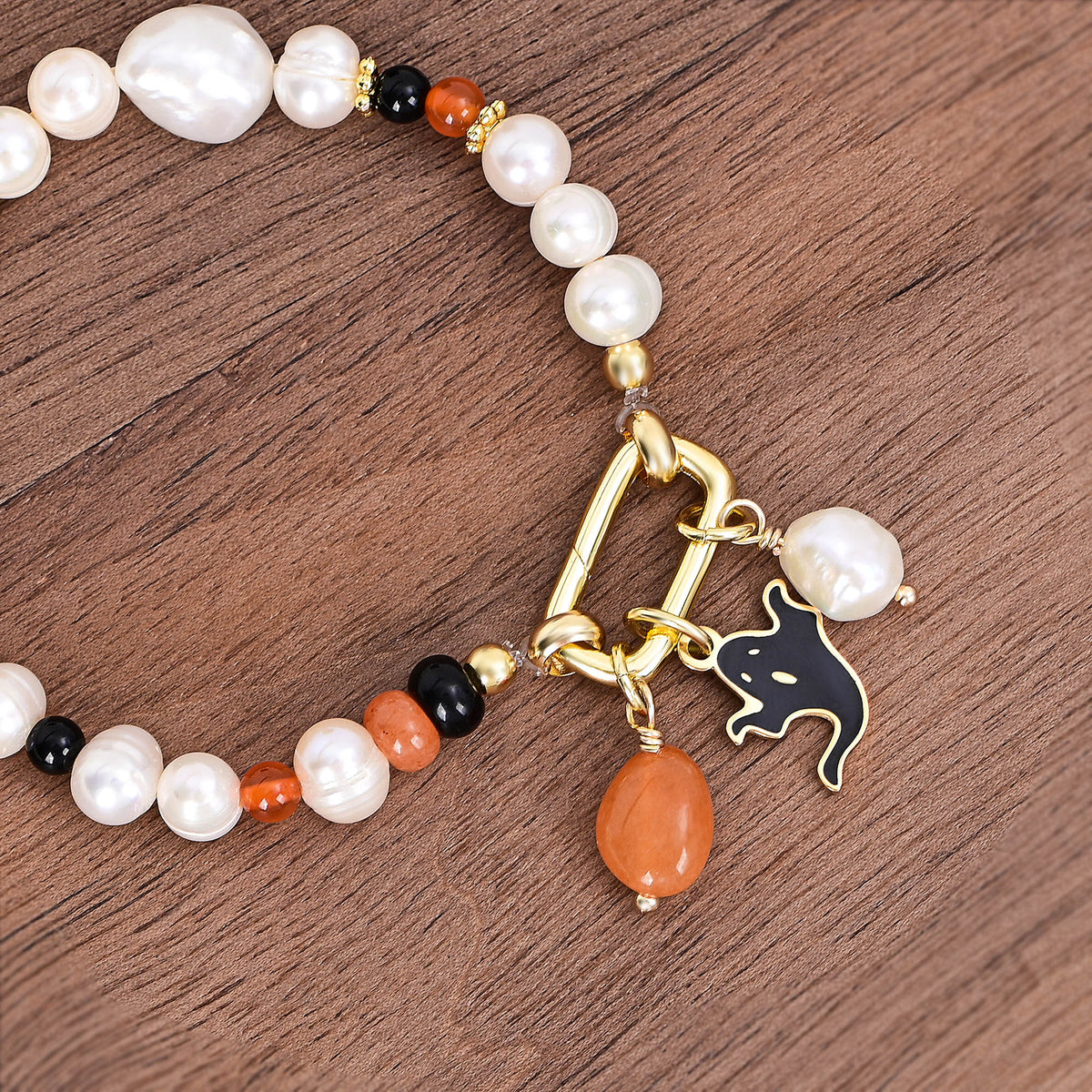 Kerst Gloed Parel Armband