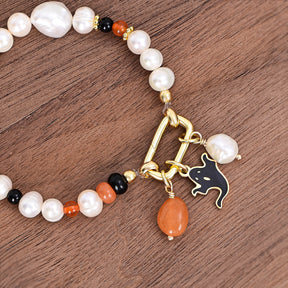 Kerst Gloed Parel Armband