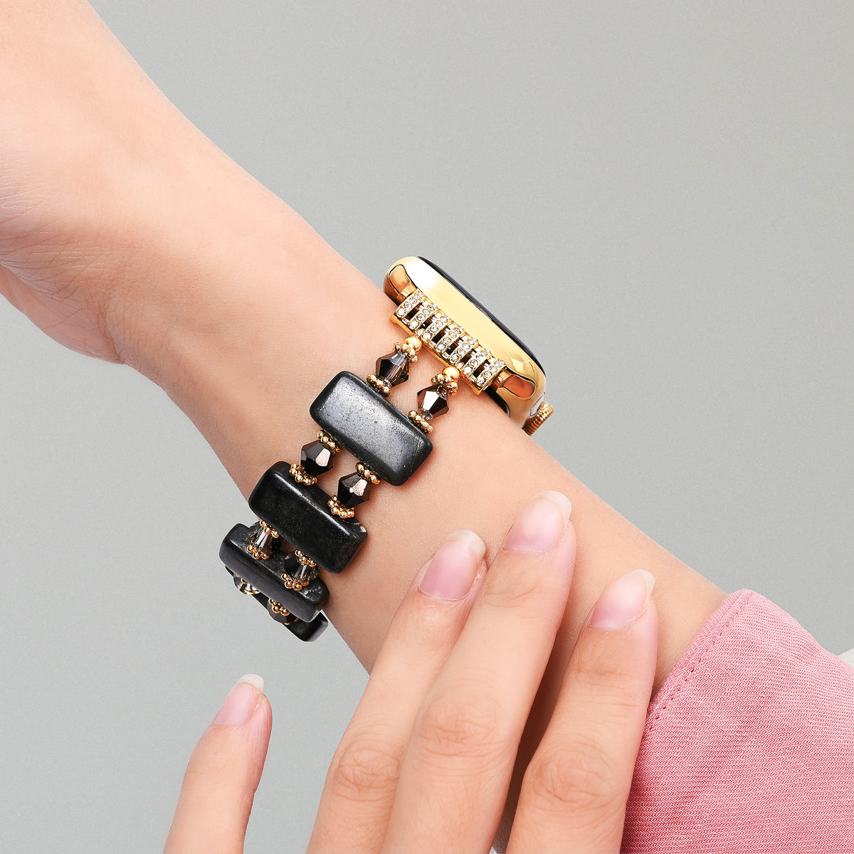 Obsidian Muse Stretch Apple Watch Bandje