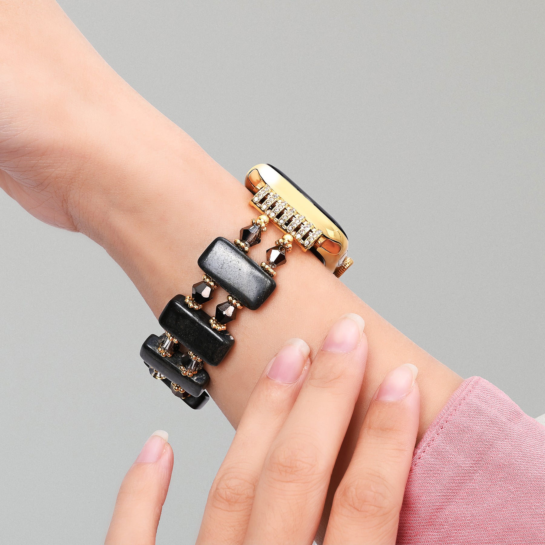 Obsidian Muse Stretch Apple Watch Bandje