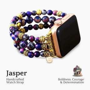 Paars Jasper Stretch Apple Watch-bandje