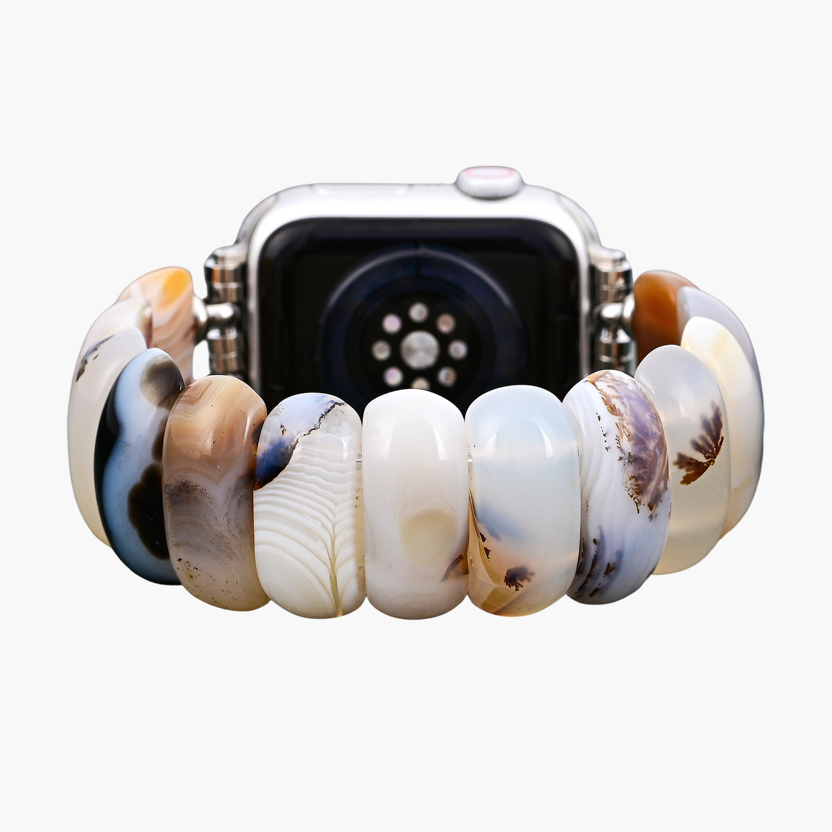Ivoor Duin Agaat Rekbare Apple Watch Band