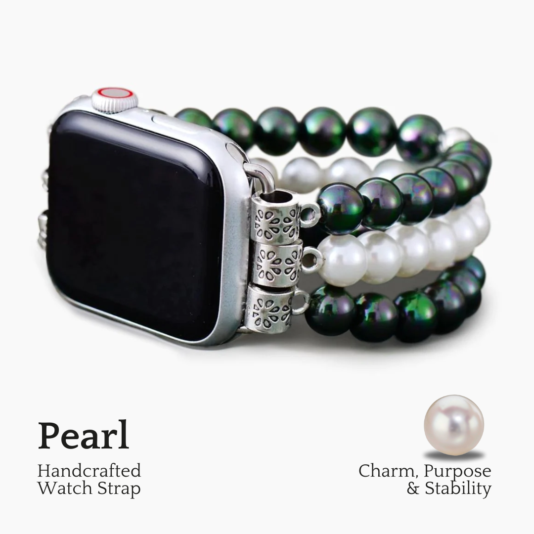 Galaxy Pearl Stretch Apple Watch-bandje