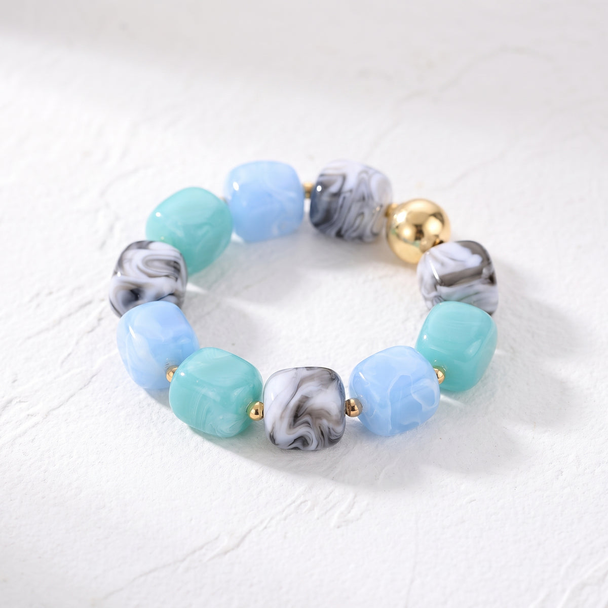 Oceaandamp Gemengde Chunky Armband