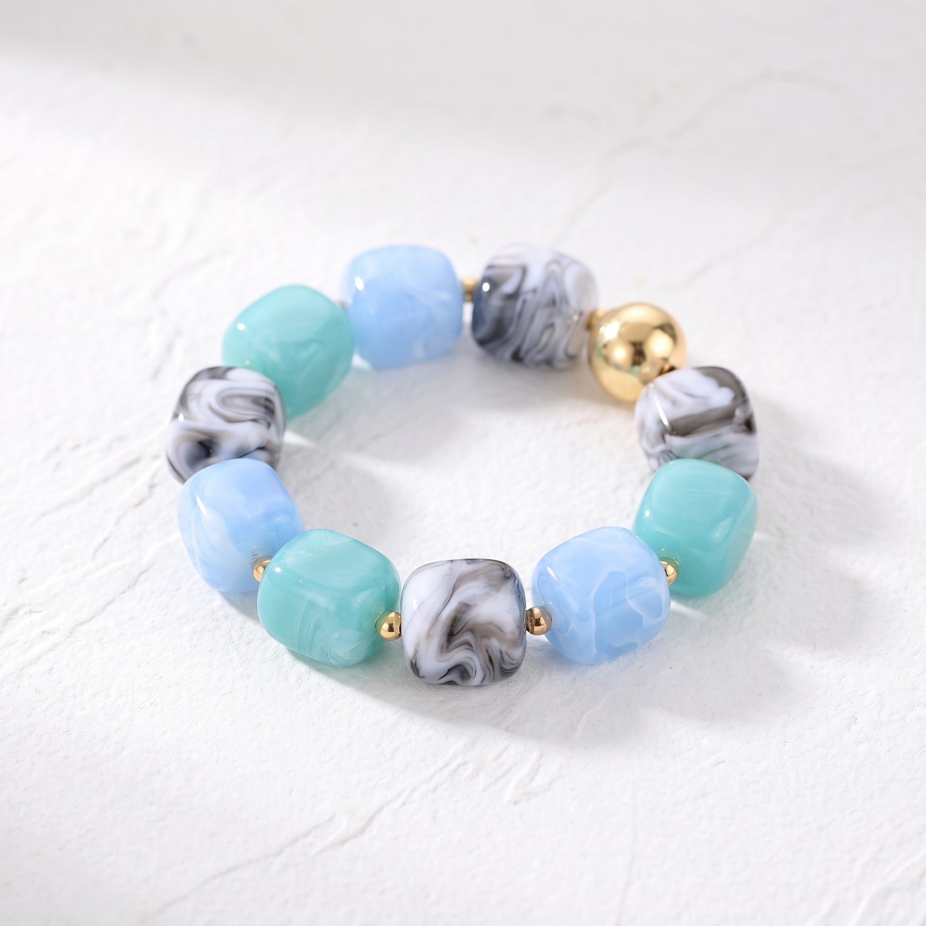 Oceaandamp Gemengde Chunky Armband