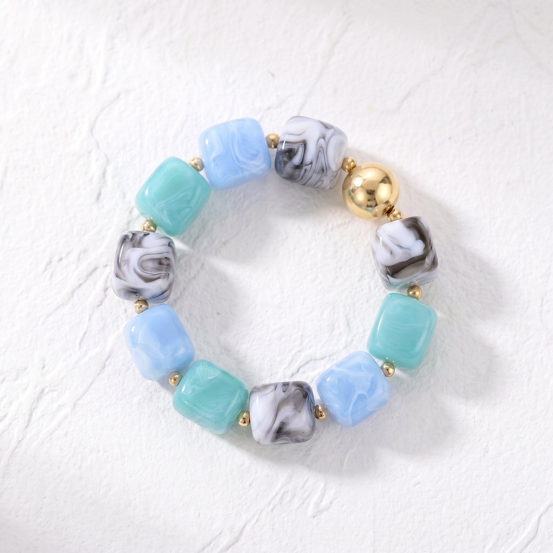 Oceaandamp Gemengde Chunky Armband