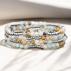 Amazoniet Briljant Armbanden Set