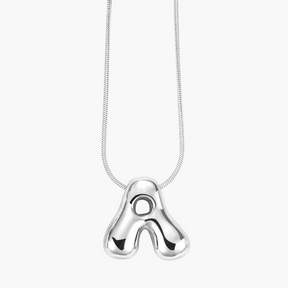 Gouden Glow Bubble Letter Initial Ketting