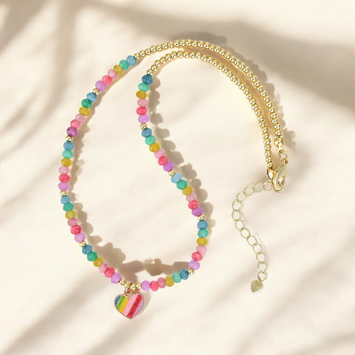 Pastel hart ketting