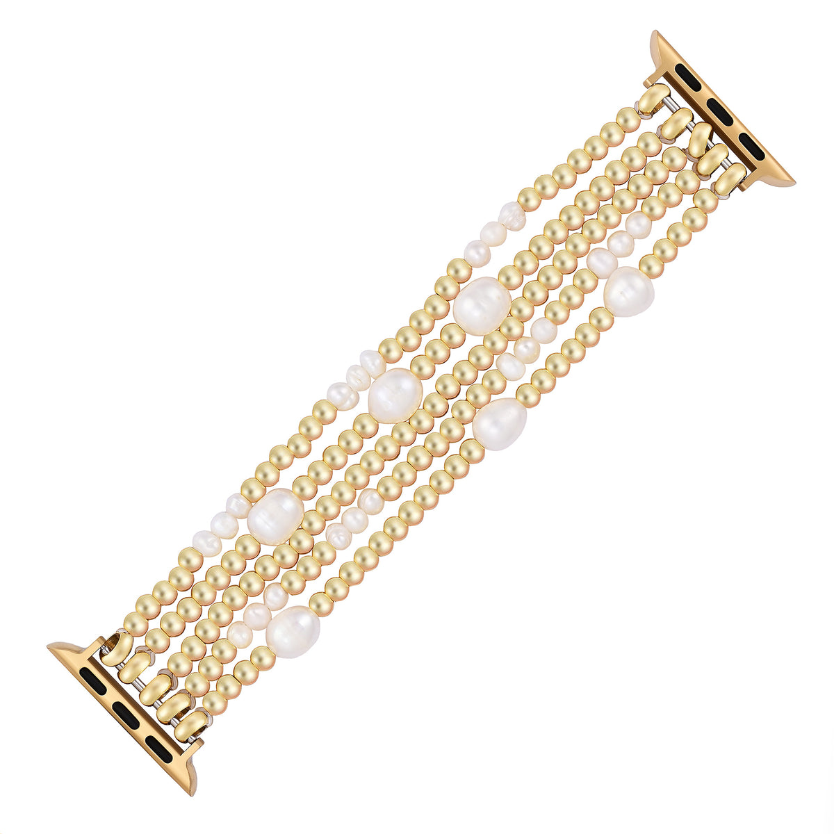 Gouden en Parel Stretch Apple Watch Bandje
