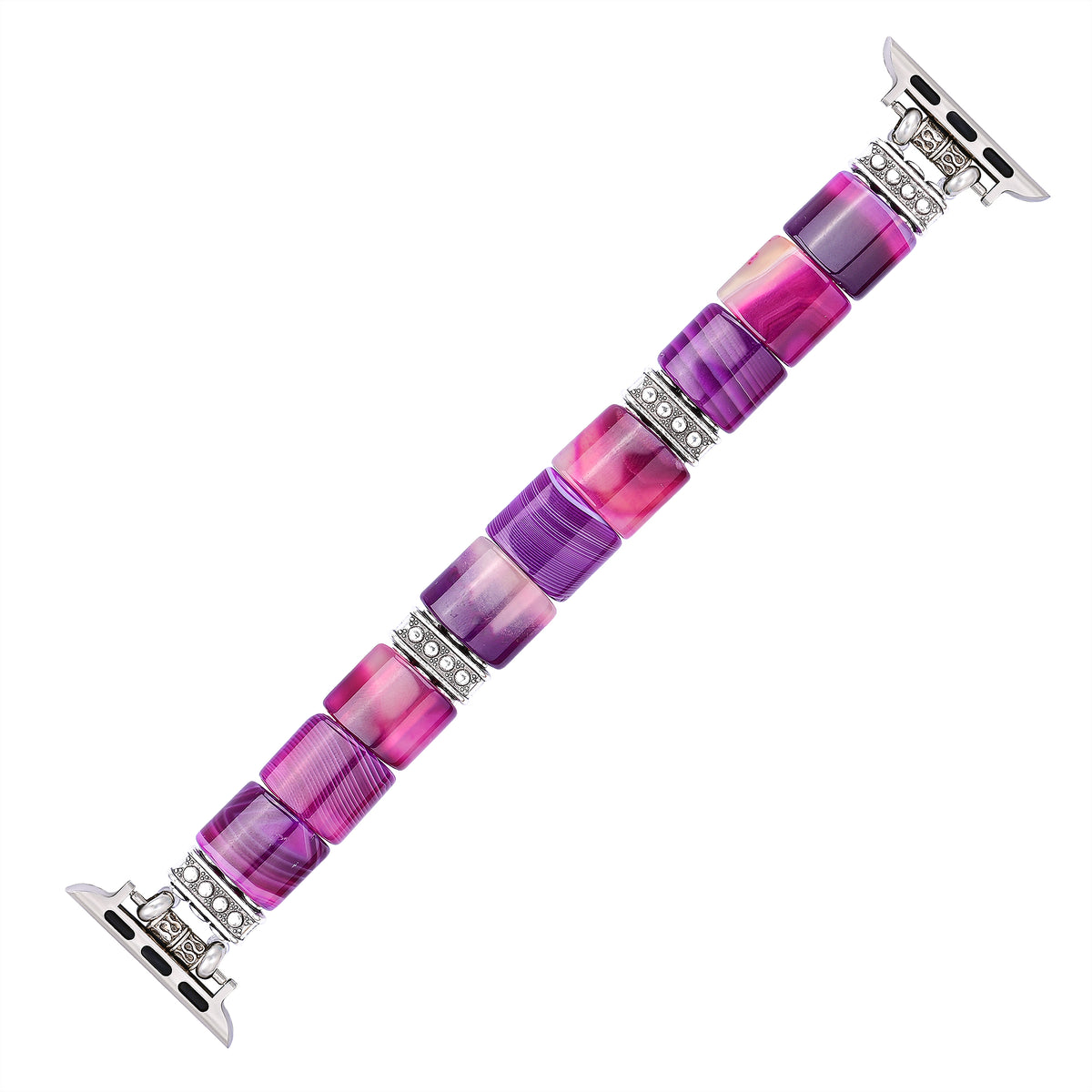 Amethyst Aura Agaat Rekbare Apple Watch Band