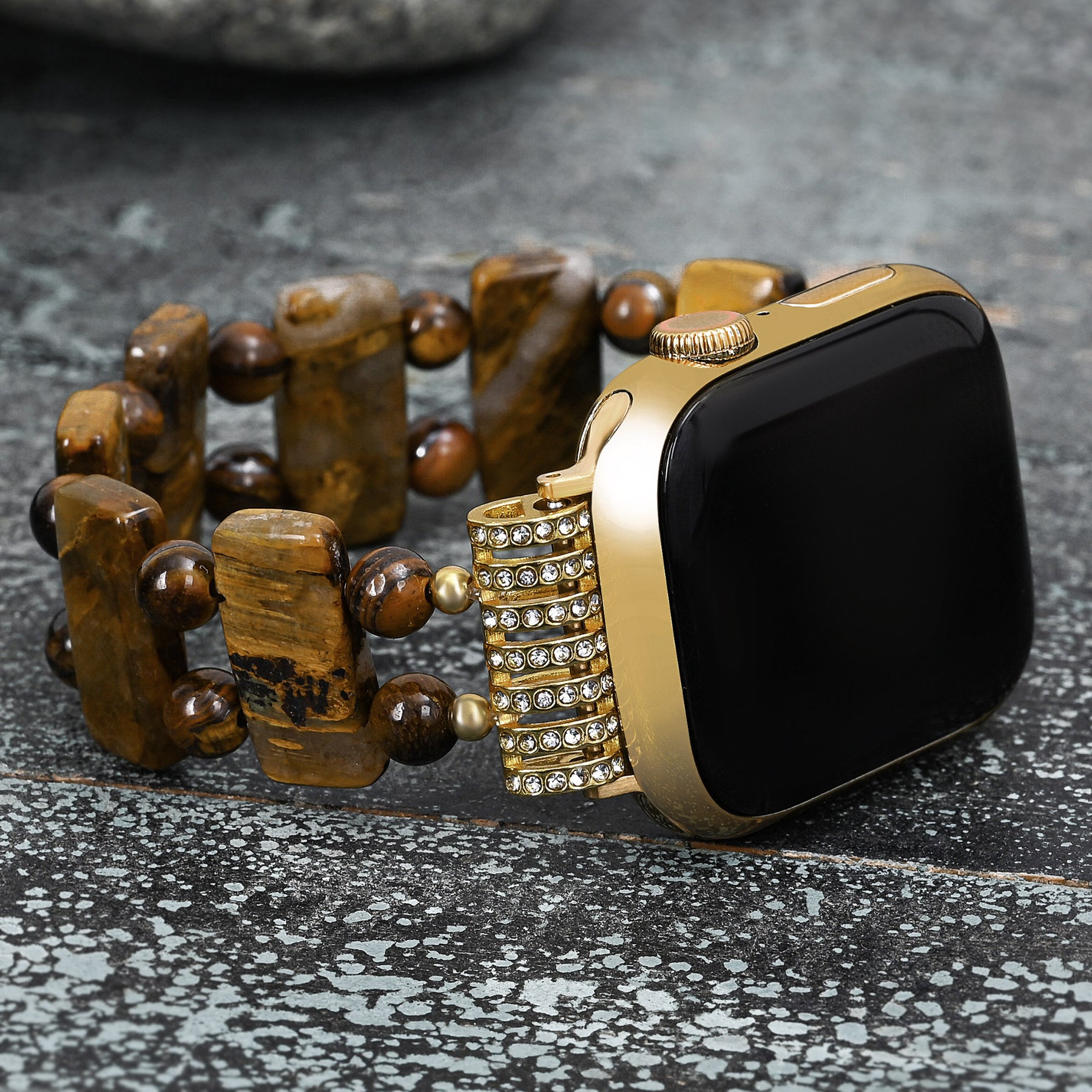 Golden Tiger Strength Apple Watch Band