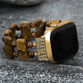Golden Tiger Strength Apple Watch Band