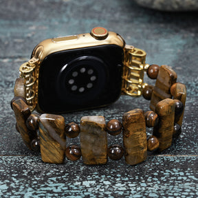 Golden Tiger Strength Apple Watch Band