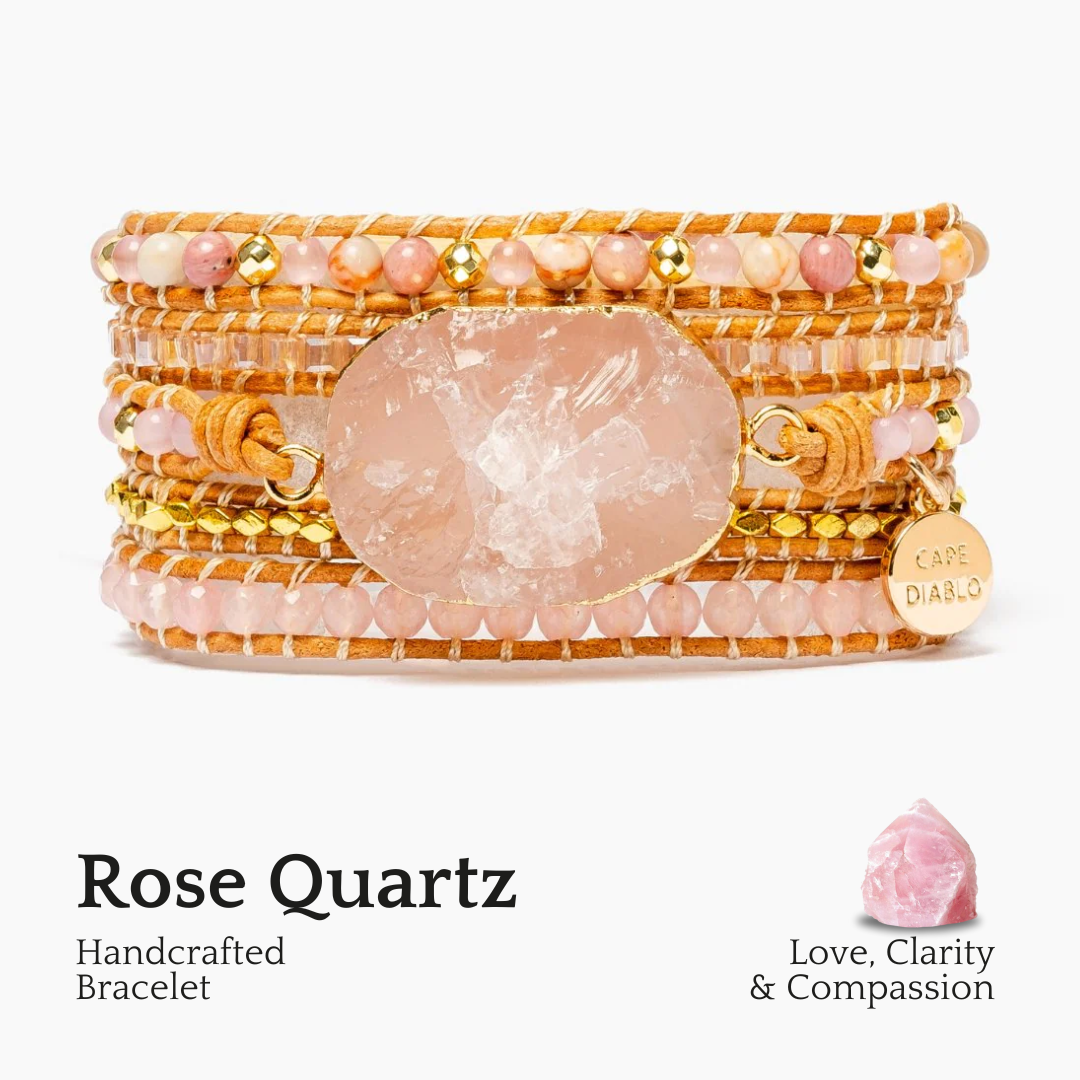 Gouden Rozenkwarts Armband