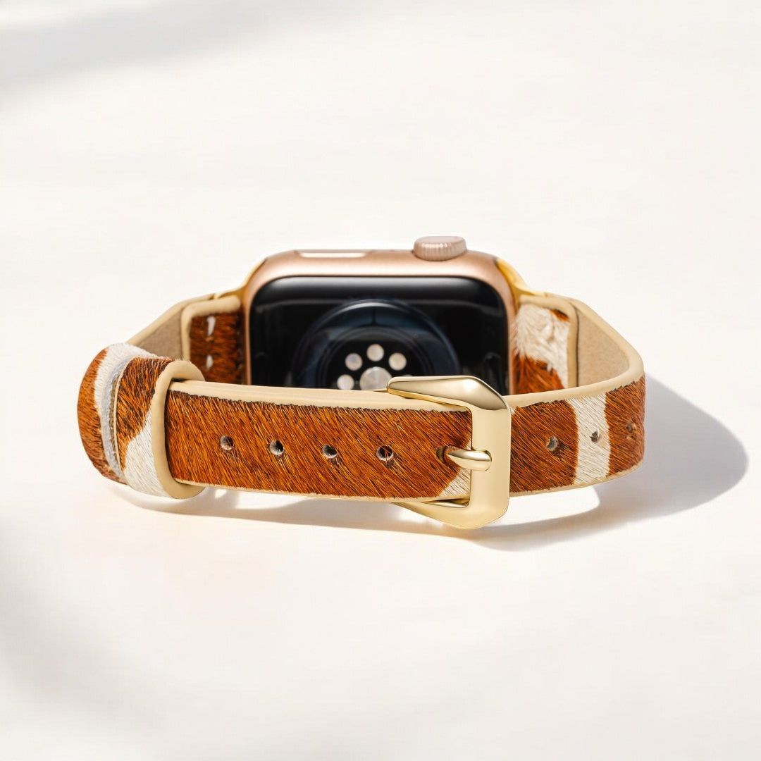 Savannah strak leren Apple Watch -bandje