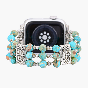 Ambachtelijke Turquoise Spirit Stretch Apple Watch Band