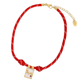 Rood Liefdesbedel Ketting
