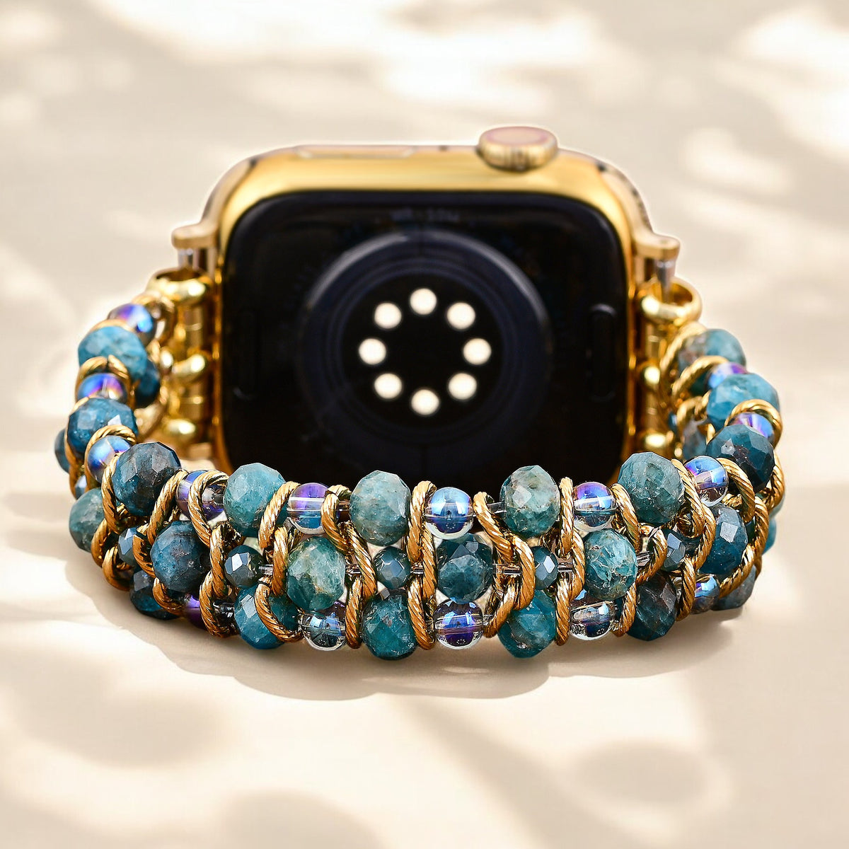 Crystal Shores gevlochten rekbare Apple Watch bandje