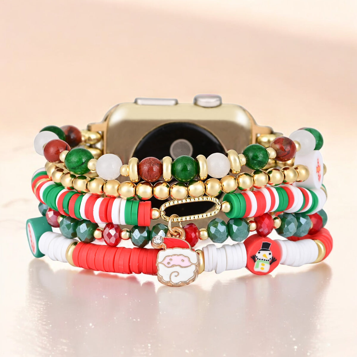 Santa Sparkle Stretch Apple Watch-band