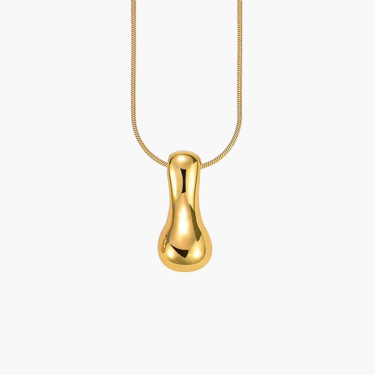 Gouden Gloed Bubbelletter Initiaal Ketting