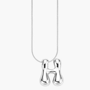 Gouden Glow Bubble Letter Initial Ketting