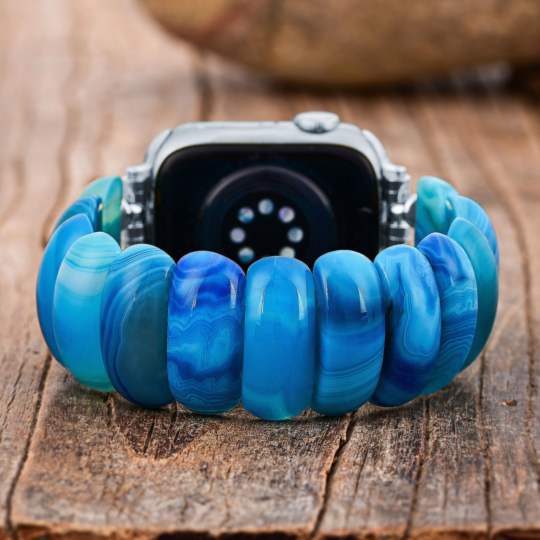 Ocean Essence Agaat Rekbare Apple Watch Band