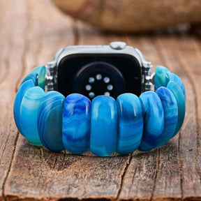Ocean Essence Agaat Rekbare Apple Watch Band