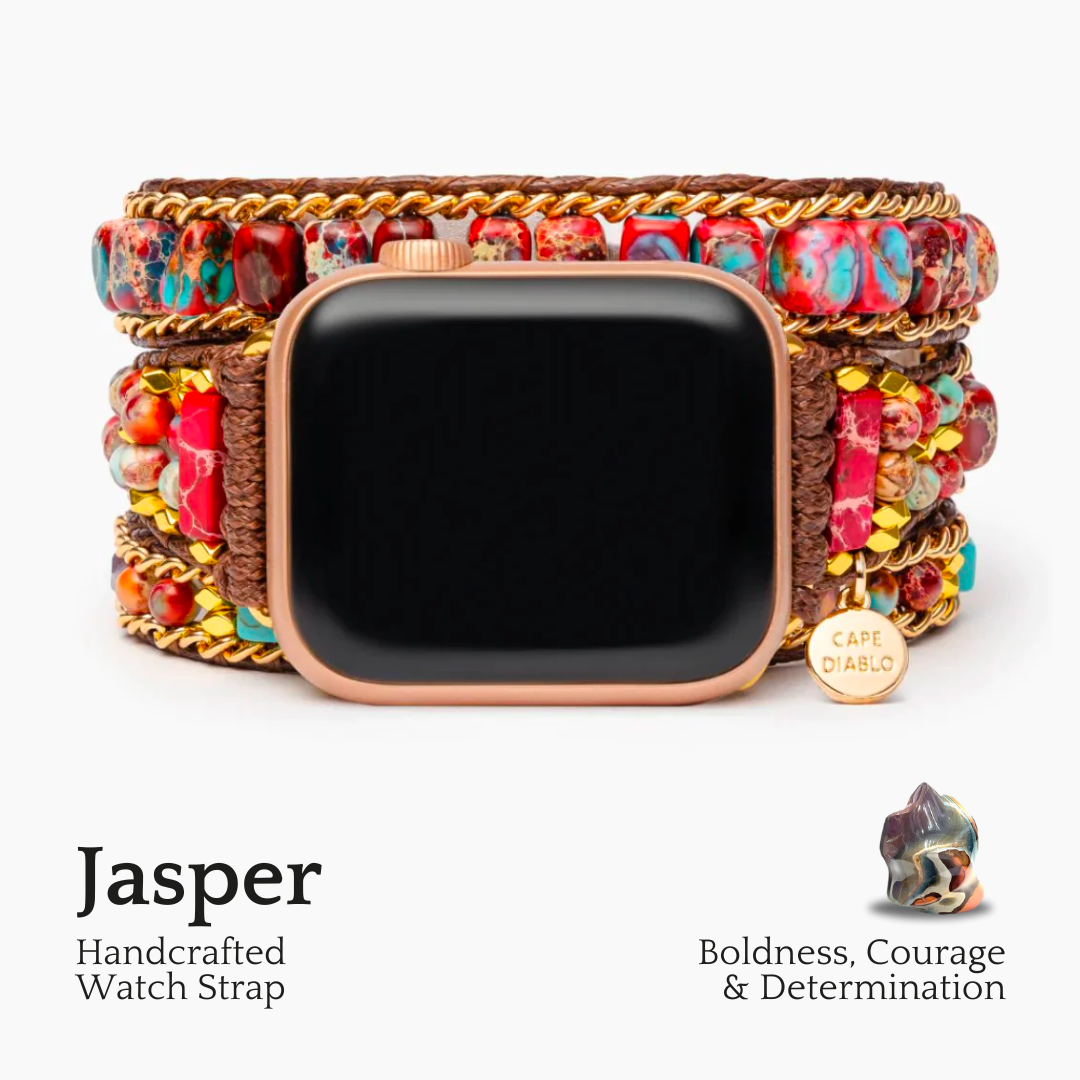 Apple Watch-bandje van Cherry Emperor Jasper
