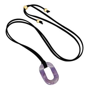 Suède Amethist Sereniteit Ketting