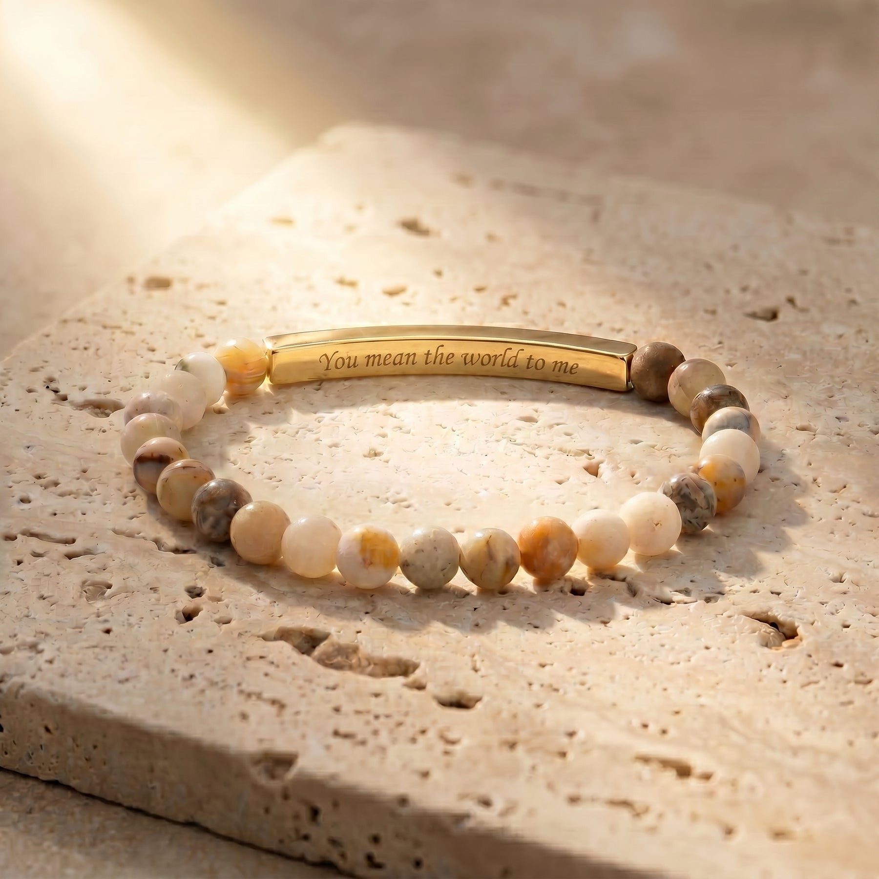 Geheime Boodschap Pastelstenen Armband