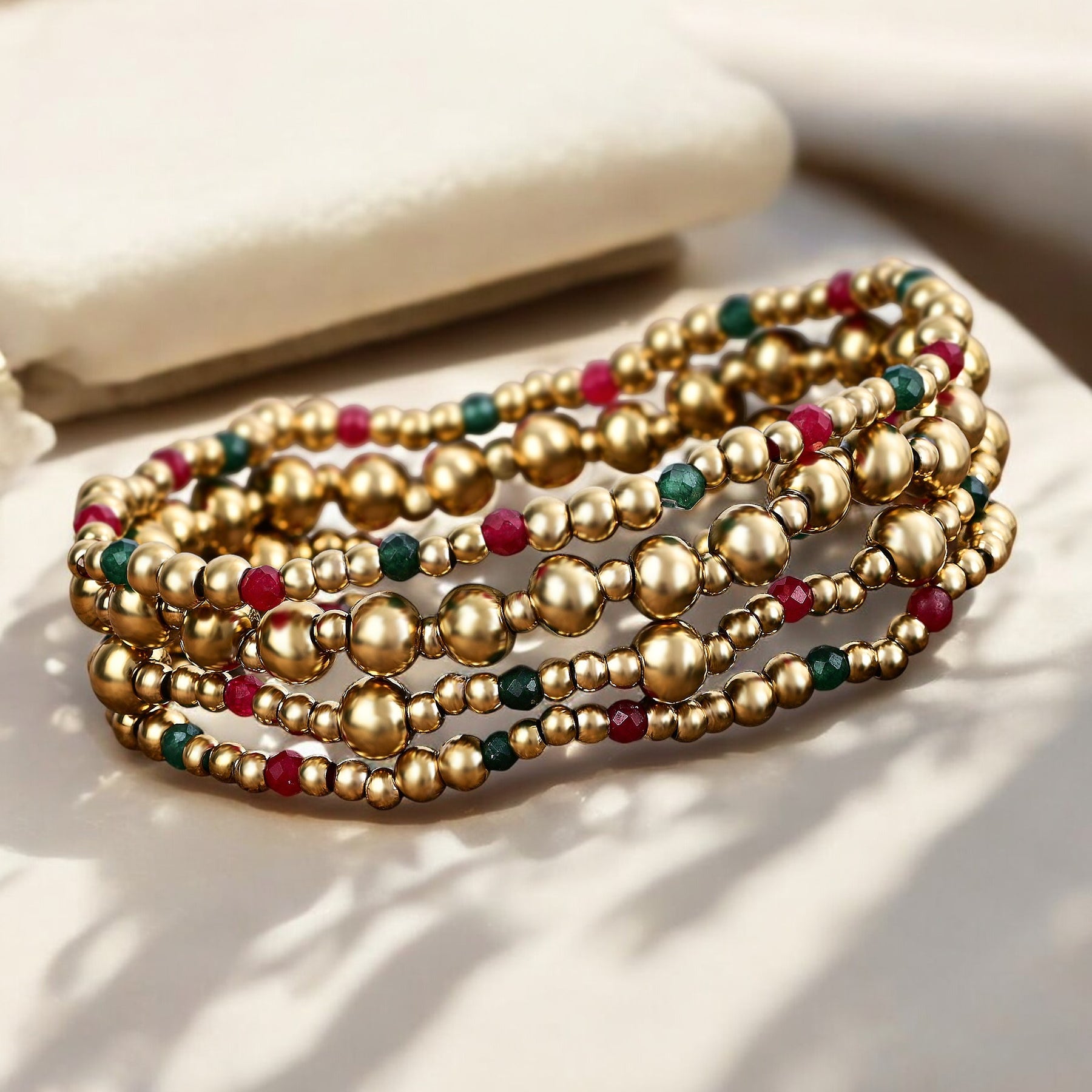 Kerst Gouden Magische Armband Set