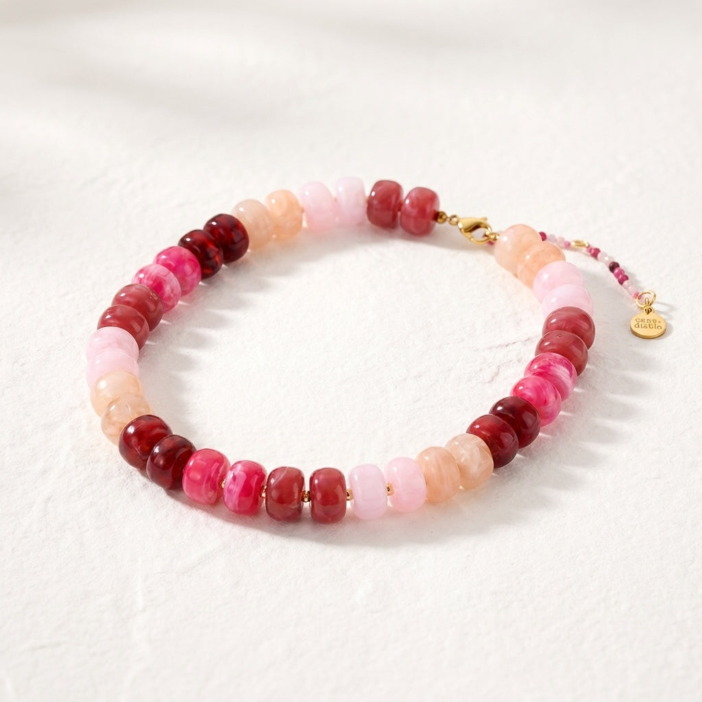 Grove roségouden bessencollier